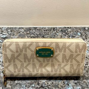 Michael Kors “MK” Logo Full Zipper Wallet